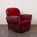 Fauteuil club en velours vintage