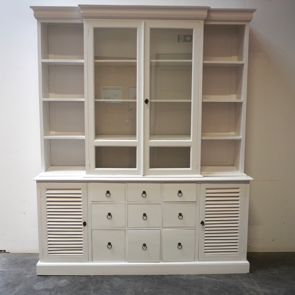 Meuble 2 corps bois peint