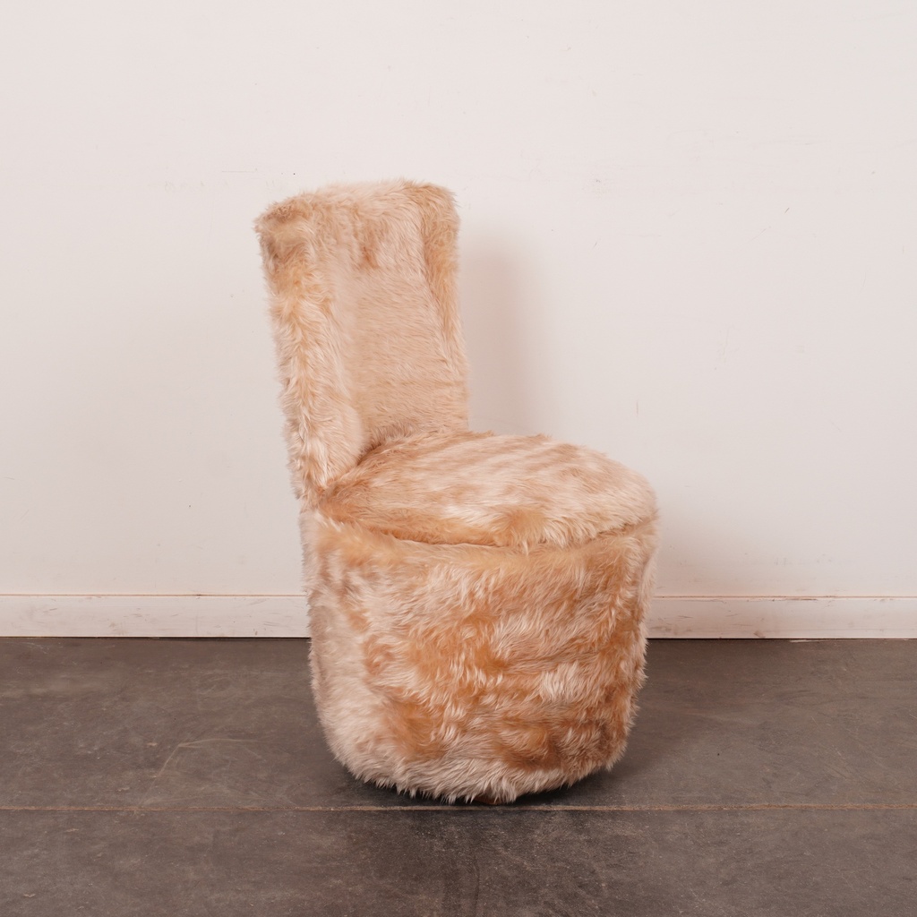 Fauteuil coffre "moumoute" 70'