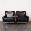 Paire de fauteuils simili vintage
