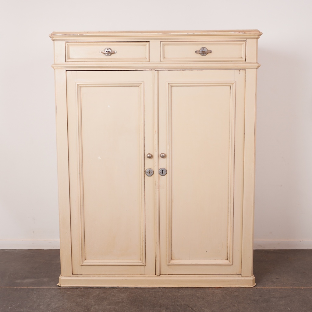 Meuble 2 portes en bois peint