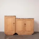 Meuble bas bois aérogommé style Art Déco