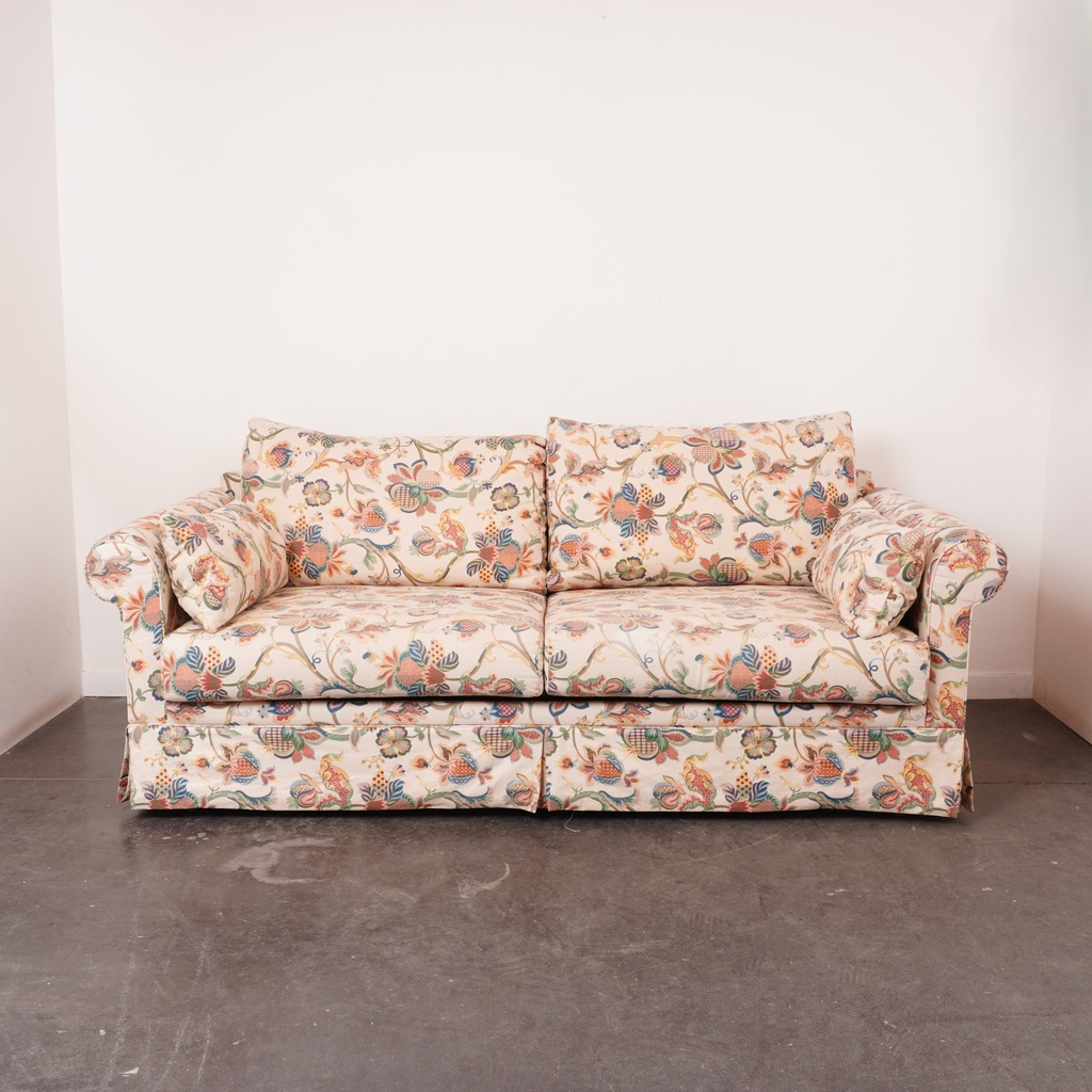 Canapé convertible tissu fleuri