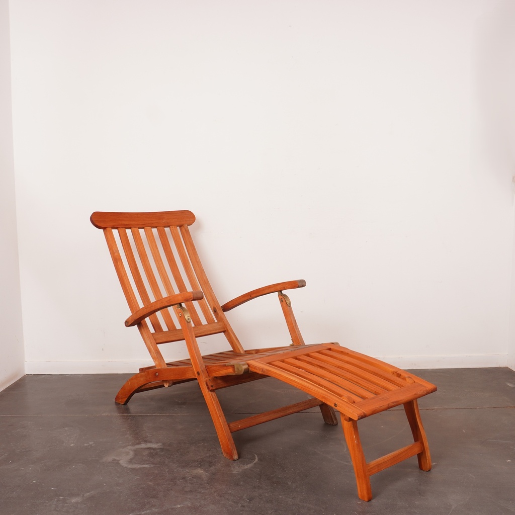 Chaise longue en teck