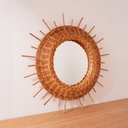 Miroir en rotin vintage