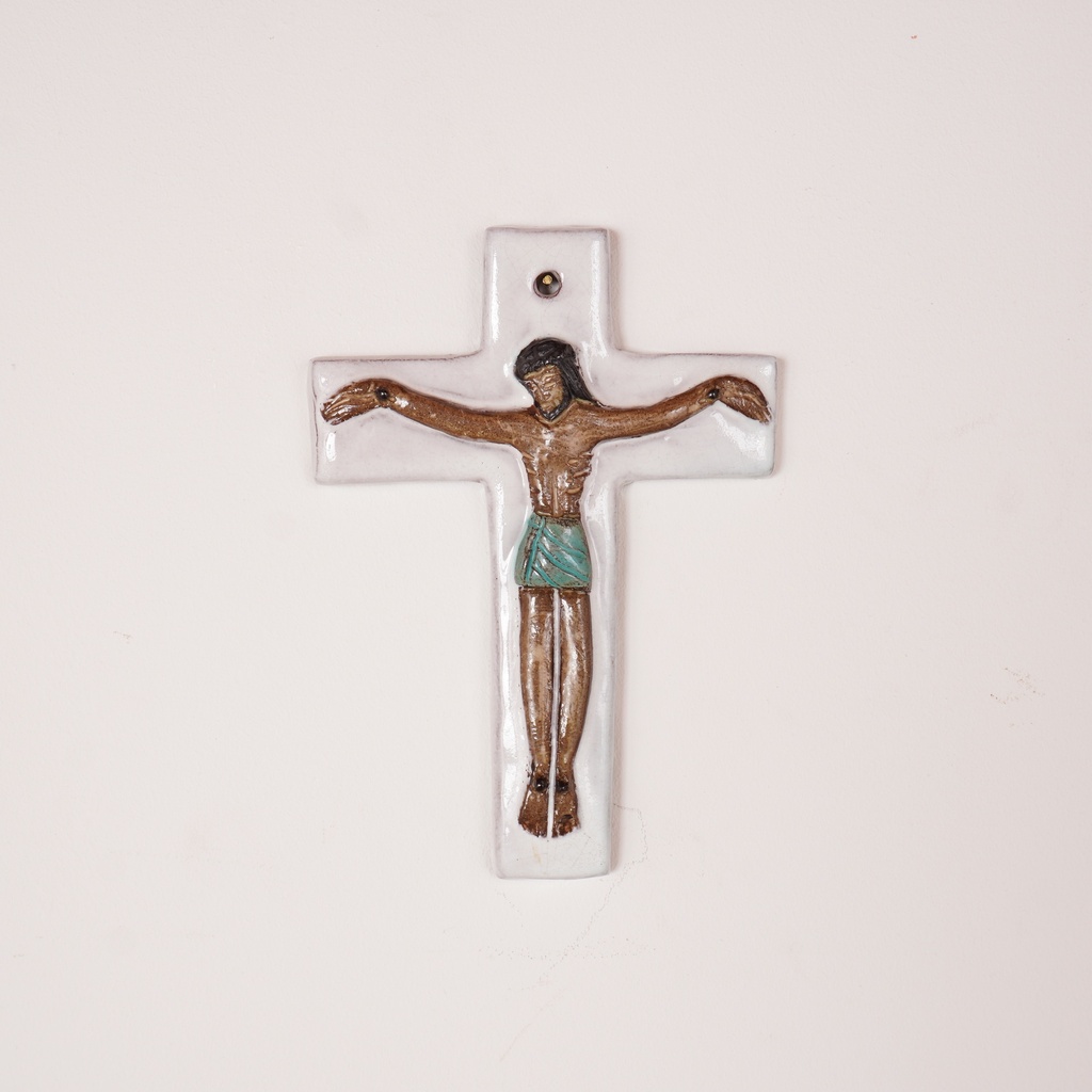 Croix christ céramique Odette DIJEUX