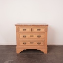 Commode en bois aérogommé
