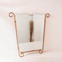 Miroir en métal doré vintage