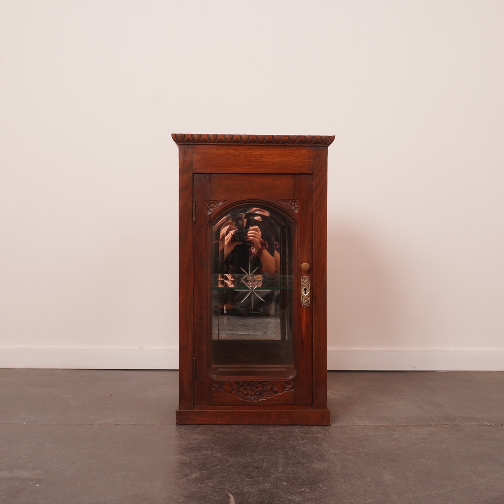 Petite vitrine en bois/verre vintage