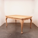 Table à allonges en bois aérogommé