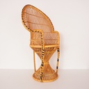 Fauteuil en rotin enfant vintage