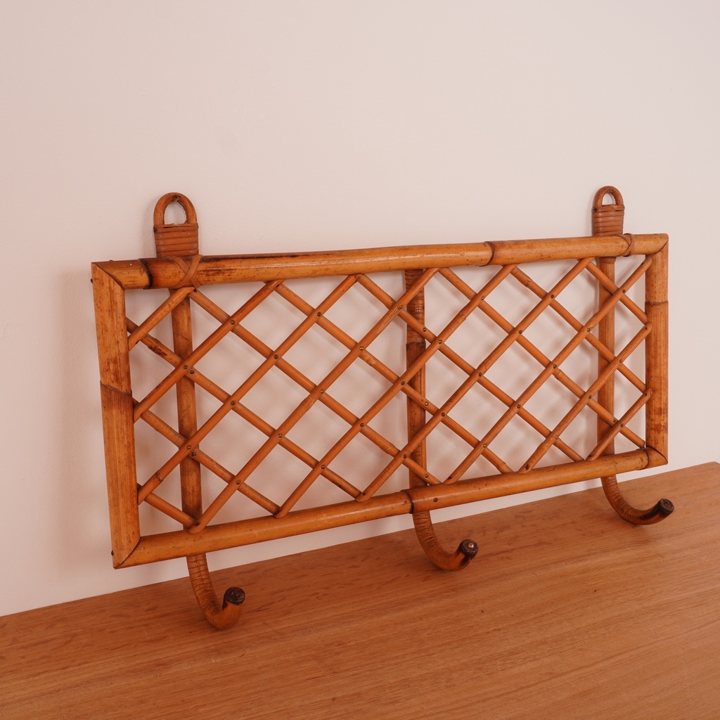 Porte manteau bambou vintage