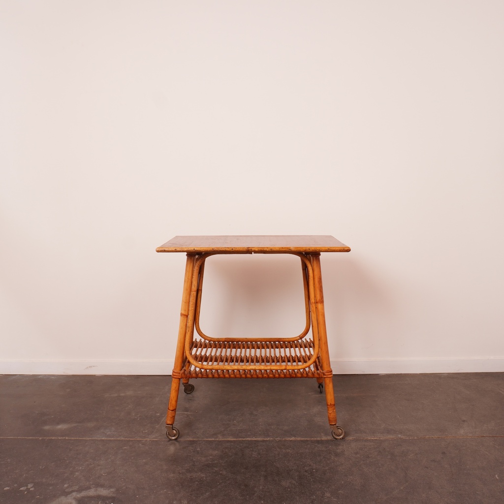 Desserte en bambou vintage