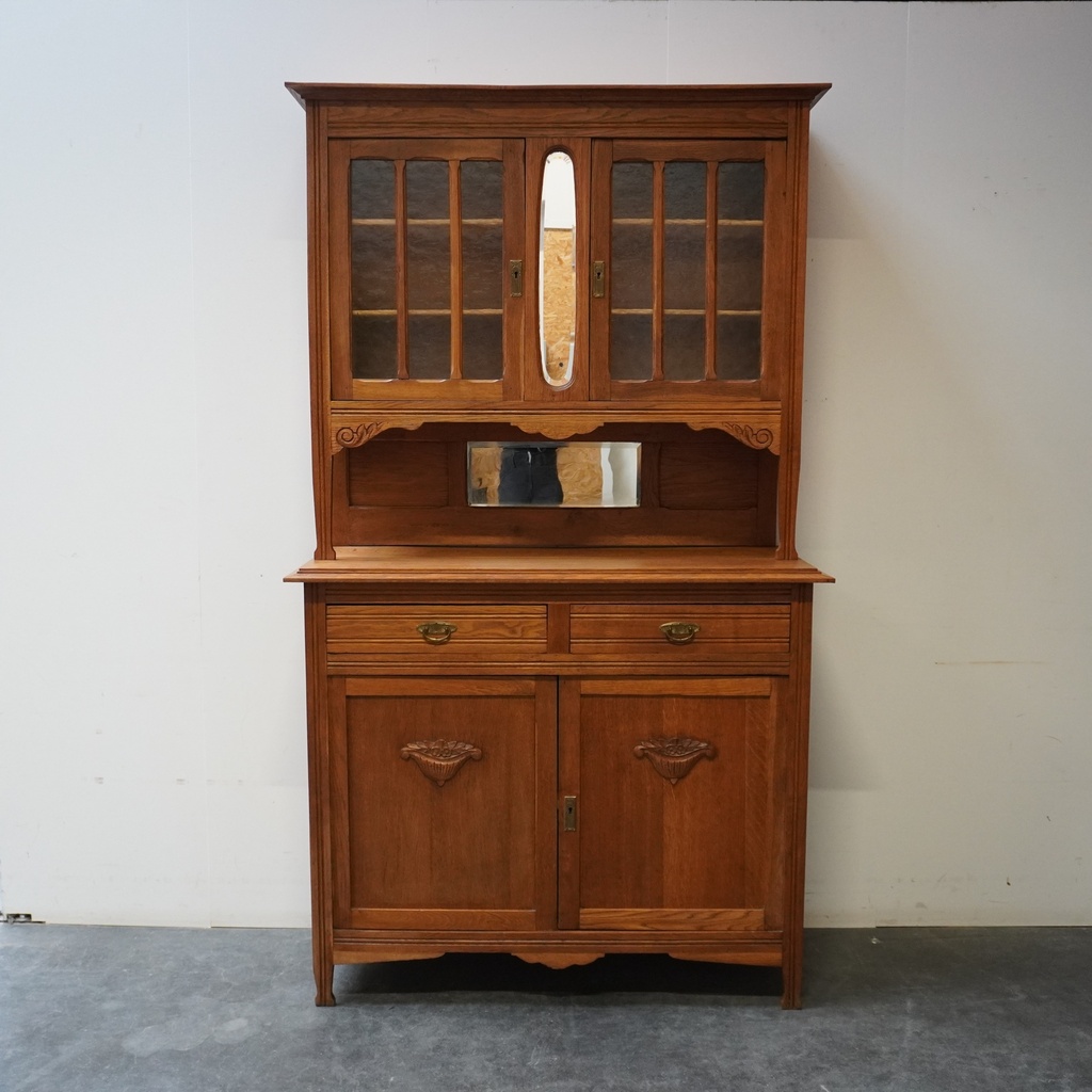 Meuble vaisselier en bois vintage