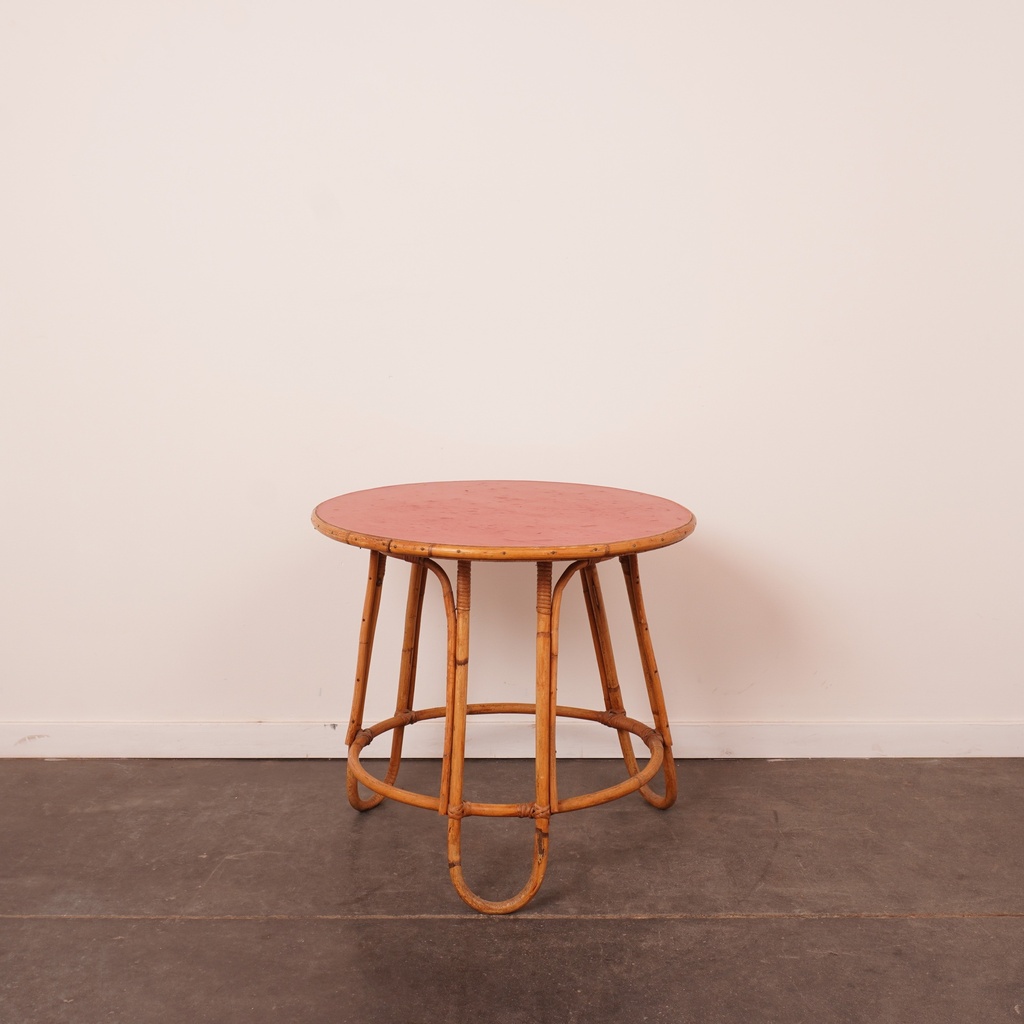 Table basse bambou vintage