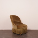 Fauteuil en velours vintage
