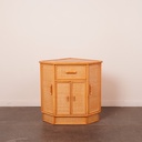 Meuble d'angle en rotin vintage