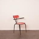 Chaise formica rouge vintage