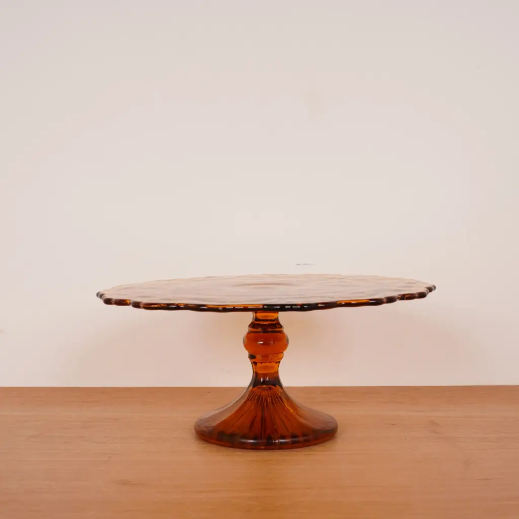 Plat à tarte verre ambré