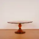 Plat à tarte verre ambré