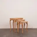 Tables gigognes bois aérogommé