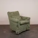 Fauteuil club tissu carreaux