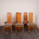 Série de 6 chaises style brutaliste