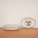 Série 6 assiettes "Les aventures du boucher" GIEN