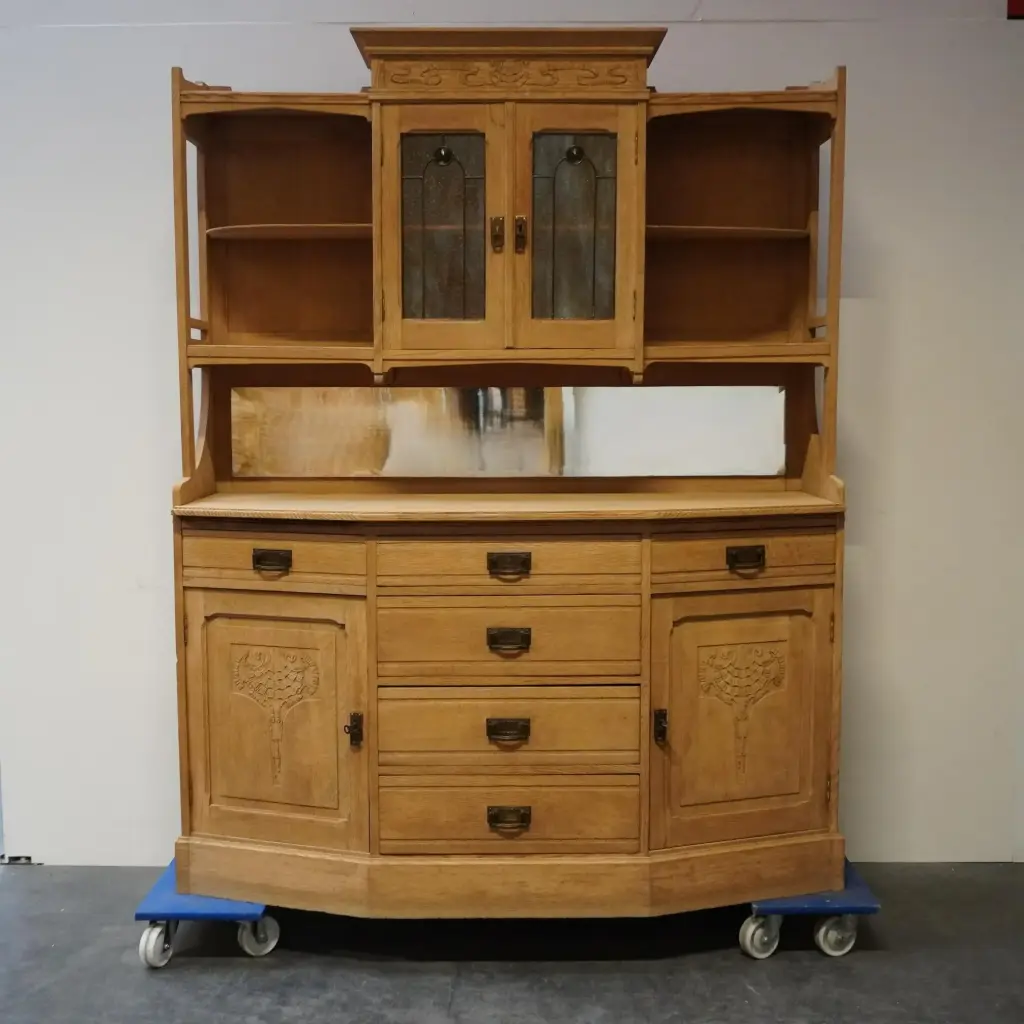 Meuble buffet Art Déco bois aérogommé