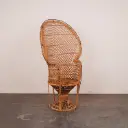 Fauteuil rotin "Peacock" vintage