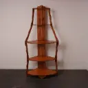 Etagère d'angle en bois vintage