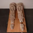 Paire de cariatides anciennes