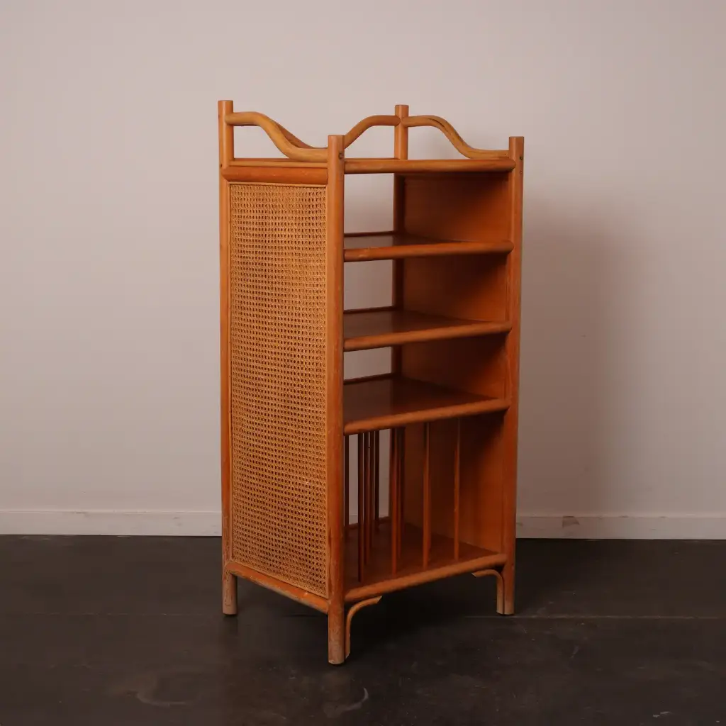 Etagère en bois/cannage vintage