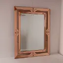 Miroir en verre vénitien rosé
