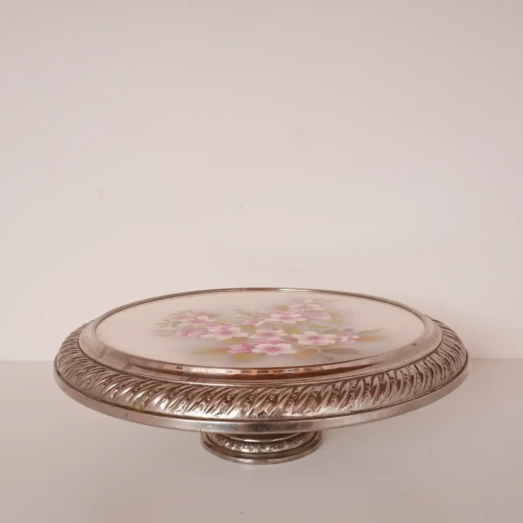 Présentoir à gâteaux sur pied vintage