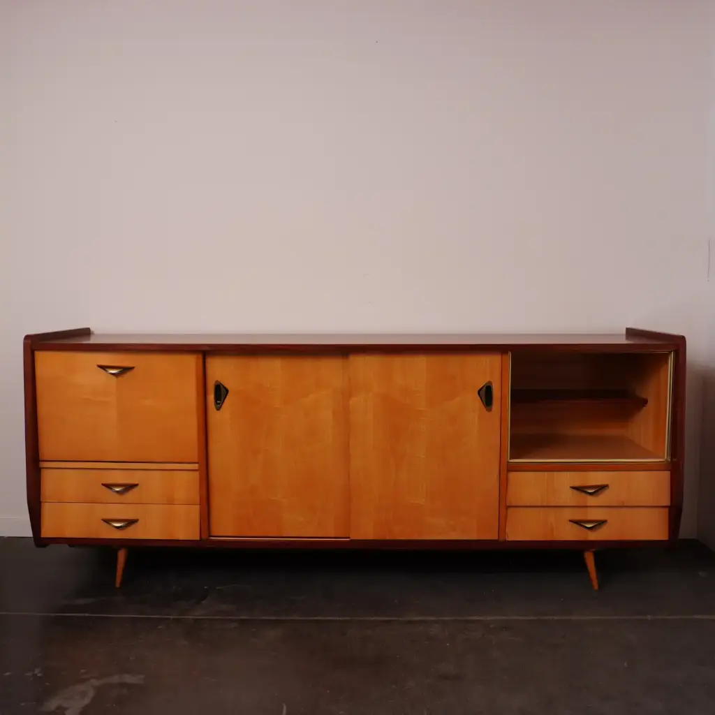 Meuble enfilade en bois vintage