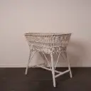 Couffin rotin blanc vintage