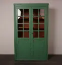 Meuble vitrine bois peint vintage