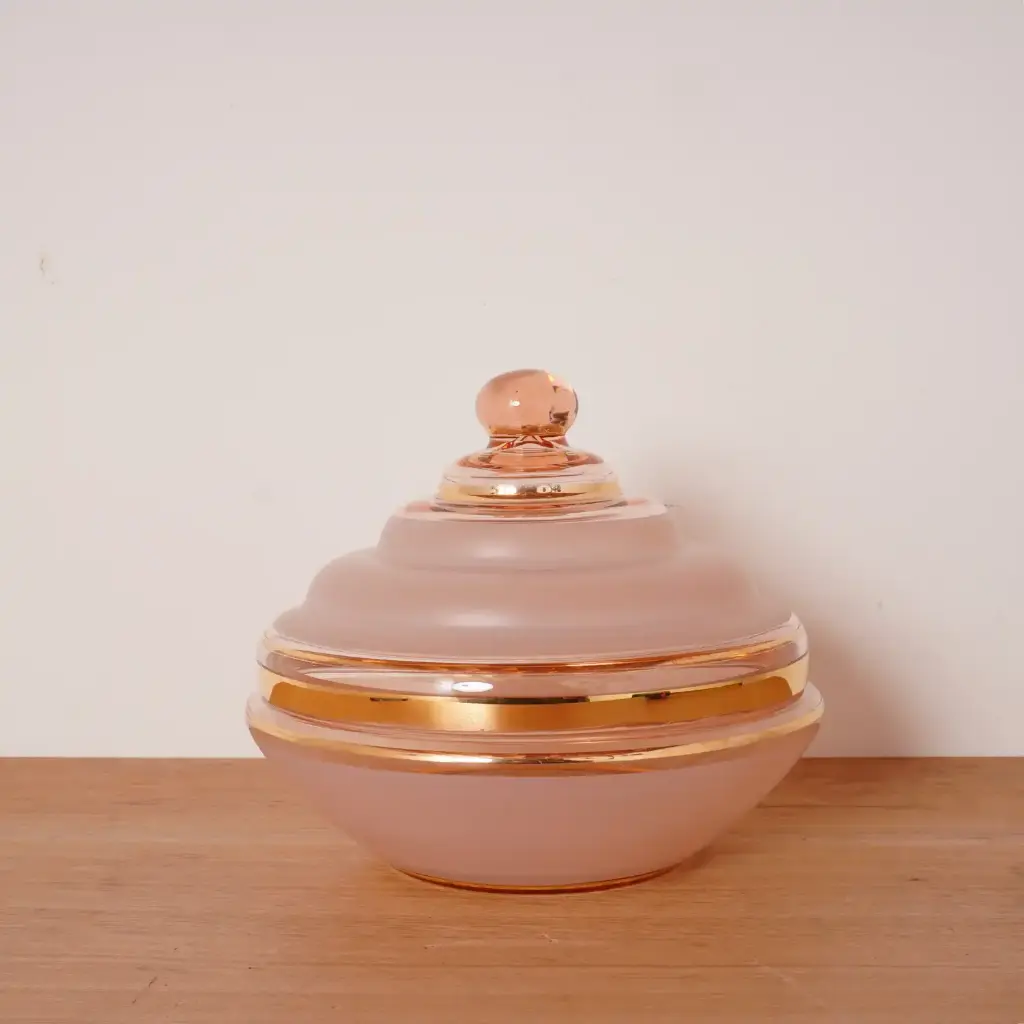 Bonbonnière en verre vintage