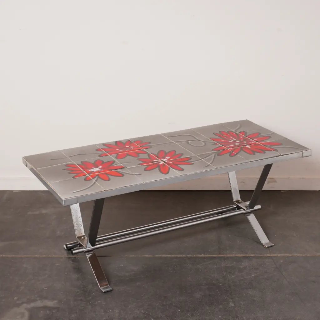 Table carreaux de céramique vintage