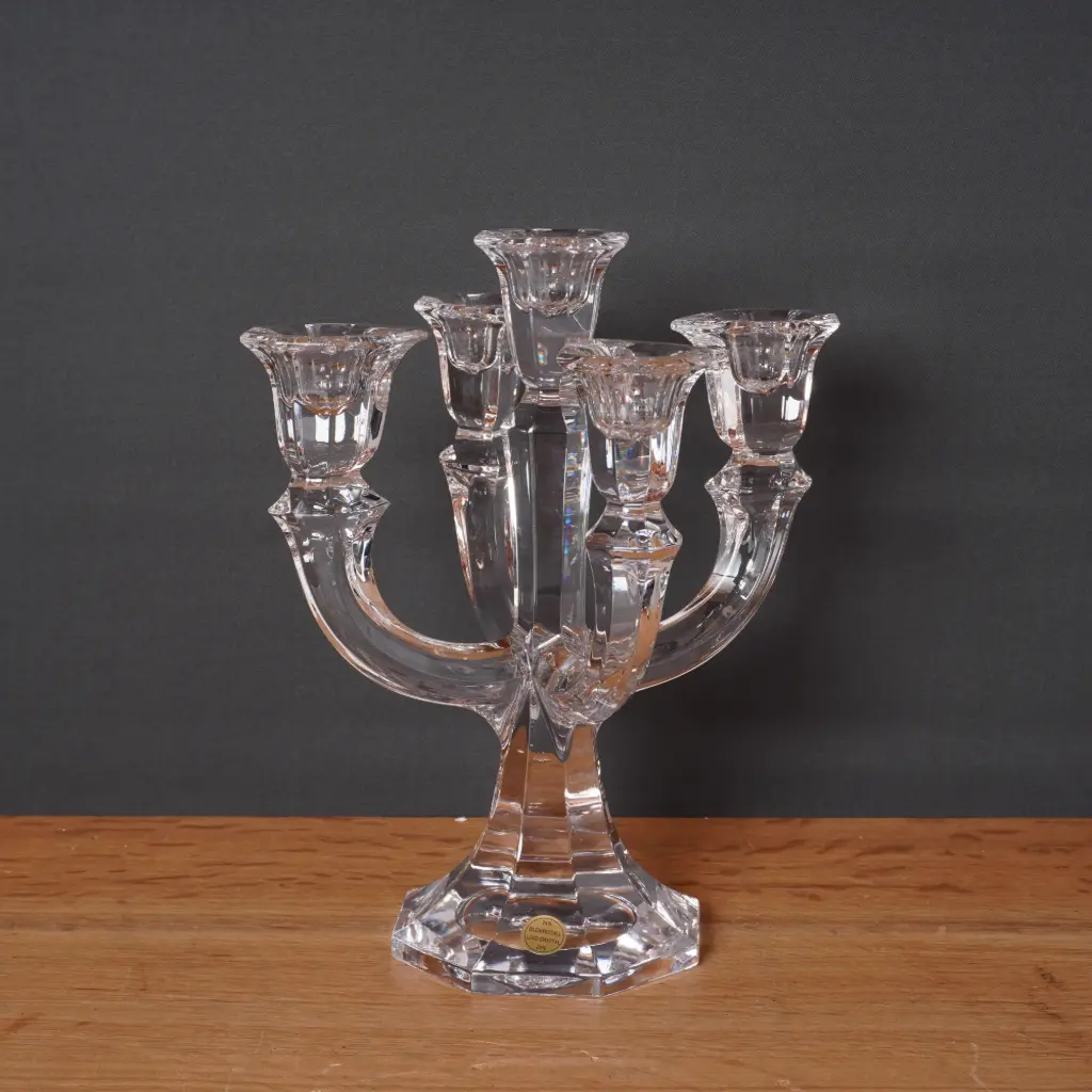 Bougeoir cristal de Val Saint Lambert