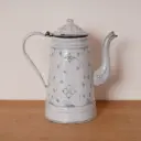 Cafetière en tôle émaillée vintage 31cm