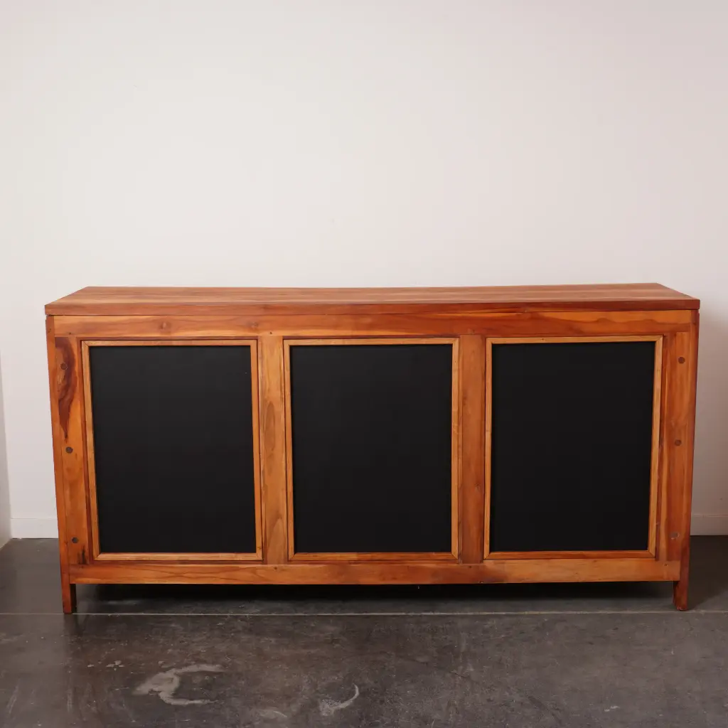 Meuble comptoir bois exotique 