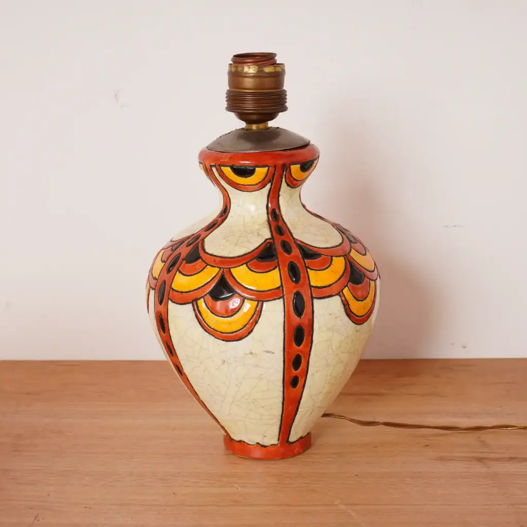 Lampe Boch Frères kéramis Catteau