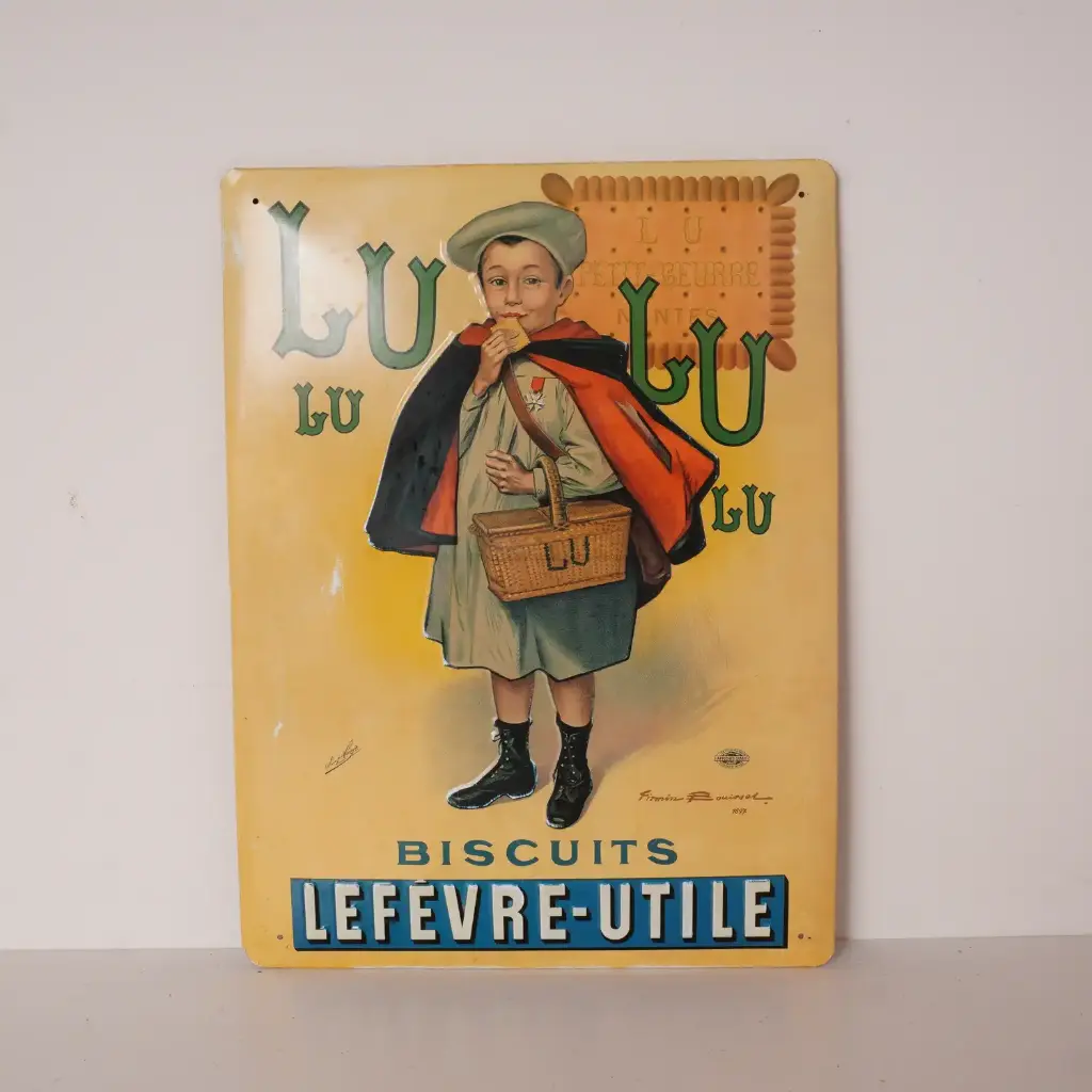 Affiche publicitaire LU vintage