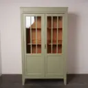 Meuble vitrine bois peint vintage