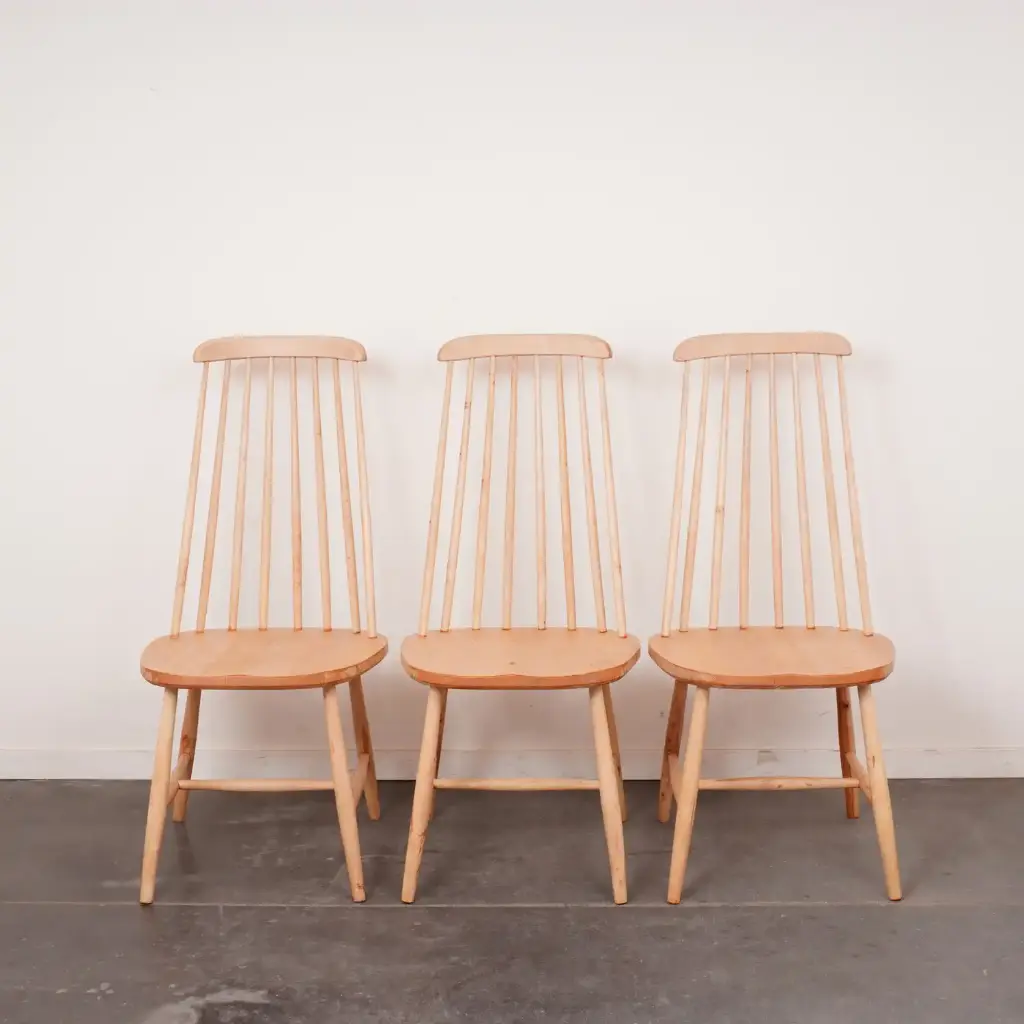 Série de 3 chaises style Scandinave