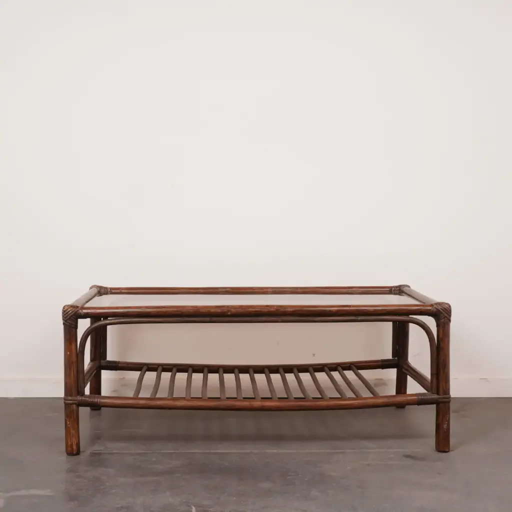 Table basse bambou vintage