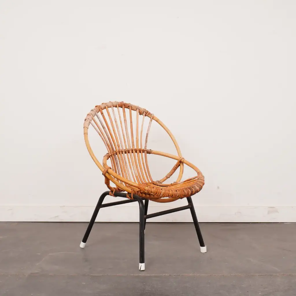 Fauteuil enfant coquille vintage 