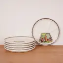 6 assiettes compartimentées de Gien vintage